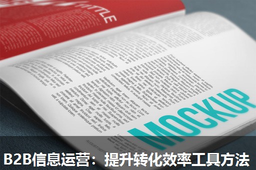 B2B信息运营：提升转化效率工具方法
