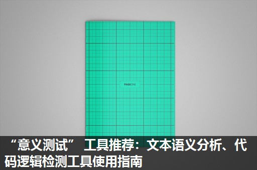 “意义测试” 工具推荐：文本语义分析、代码逻辑检测工具使用指南​