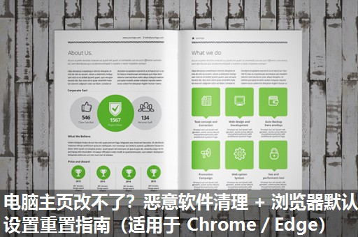 电脑主页改不了？恶意软件清理 + 浏览器默认设置重置指南（适用于 Chrome／Edge）​