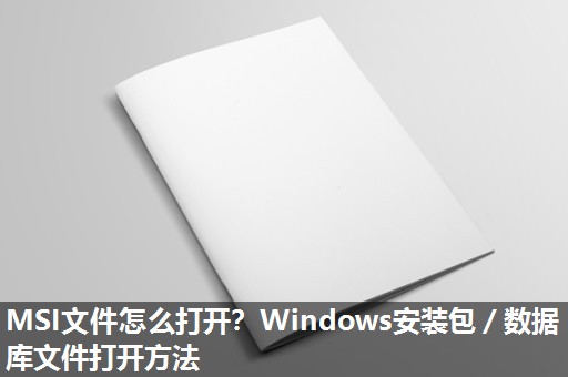 MSI文件怎么打开？Windows安装包／数据库文件打开方法