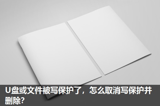 U盘或文件被写保护了，怎么取消写保护并删除？