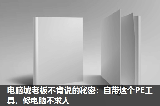 电脑城老板不肯说的秘密:自带这个PE工具,修电脑不求人 电脑城老板不肯说的秘密:自带这个PE工具,修电脑不求人