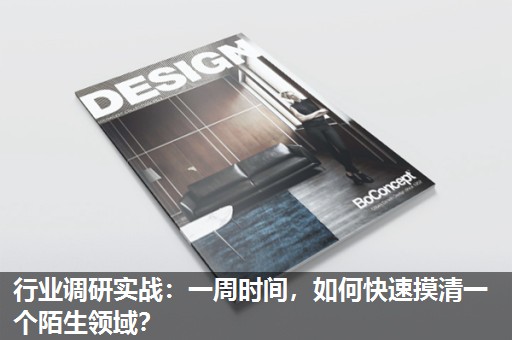 行业调研实战:一周时间,如何快速摸清一个陌生领域? 行业调研实战:一周时间,如何快速摸清一个陌生领域?