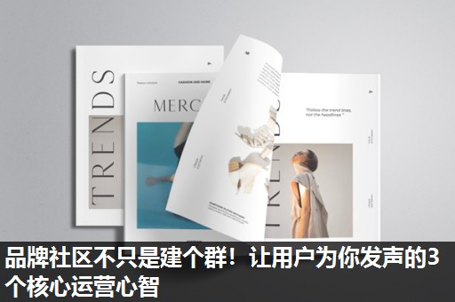品牌社区不只是建个群!让用户为你发声的3个核心运营心智 品牌社区不只是建个群!让用户为你发声的3个核心运营心智