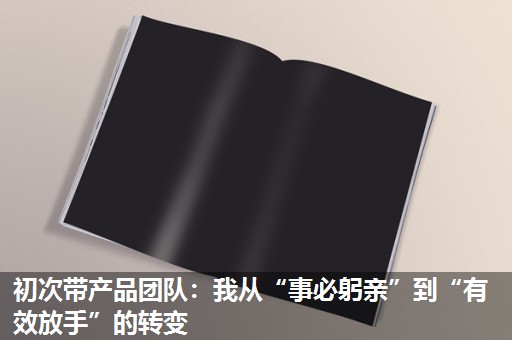 初次带产品团队：我从“事必躬亲”到“有效放手”的转变