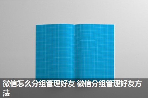 微信怎么分组管理好友 微信分组管理好友方法